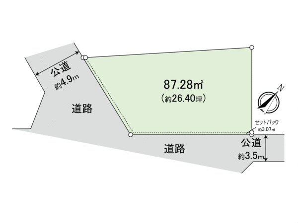 瀬田5丁目土地 地形図