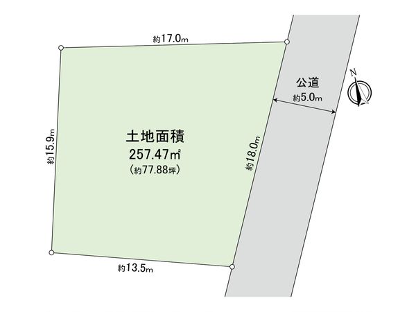 駒沢5丁目土地 地形図