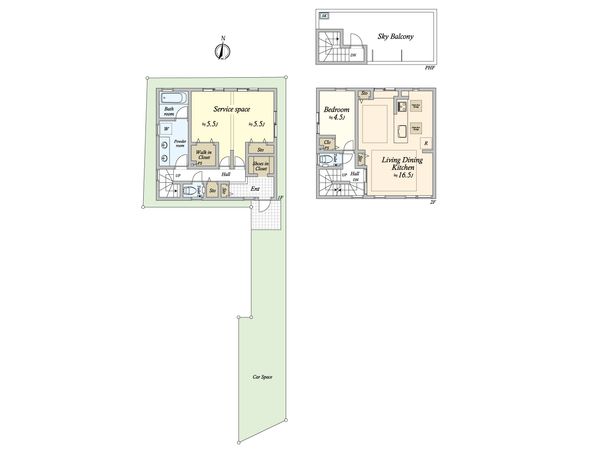 瀬田5丁目新築戸建 1号棟 間取図(平面図) 瀬田5丁目新築戸建 1号棟 間取図(平面図)