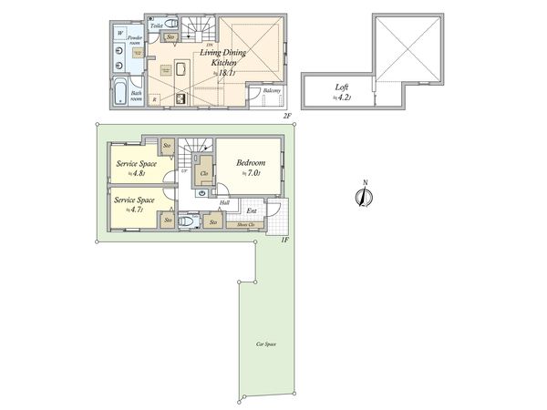 瀬田5丁目新築戸建 2号棟 間取図(平面図) 瀬田5丁目新築戸建 2号棟 間取図(平面図)