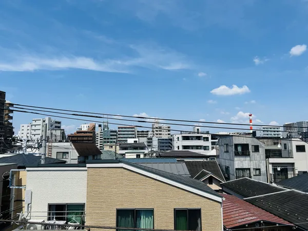 屋上ルーフバルコニーからの眺望（北側撮影）