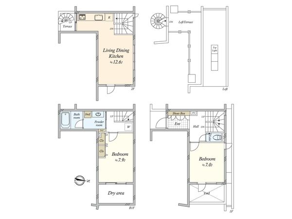 モティーフ等々力 間取図(平面図) 間取図(平面図)