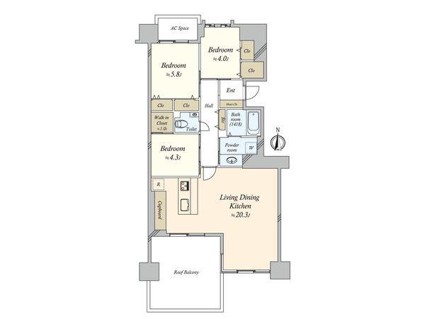 ライオンズスクエア用賀 間取図(平面図) ライオンズスクエア用賀 間取図(平面図)