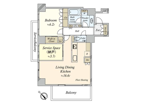 ディアナコート用賀 間取図(平面図)