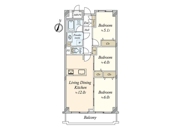 三井馬事公苑南ハイツ 間取図(平面図) 三井馬事公苑南ハイツ 間取図(平面図)