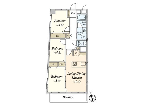 第2用賀ヒミコマンション 間取図(平面図)