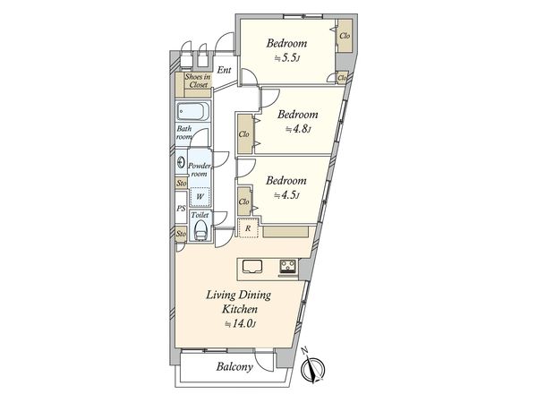 第2用賀ヒミコマンション 間取図(平面図)