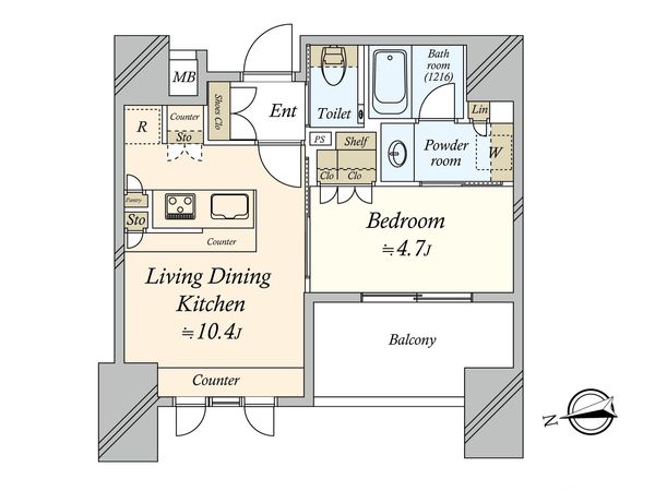 パークリュクス恵比寿 間取図(平面図) 間取図(平面図)