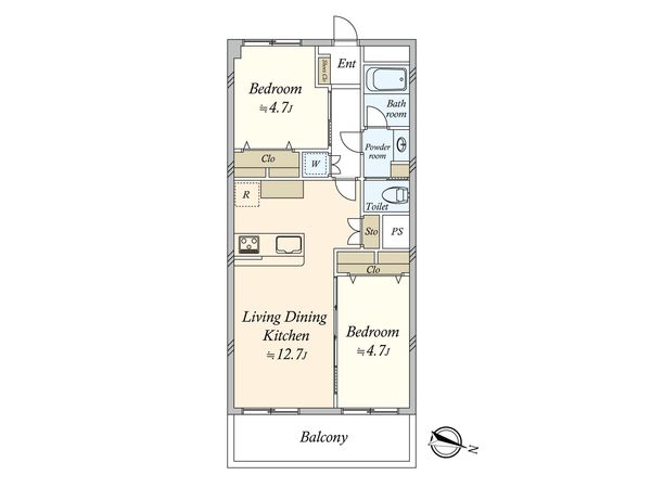 用賀ガーデンフラッツ 間取図(平面図) 間取図(平面図)