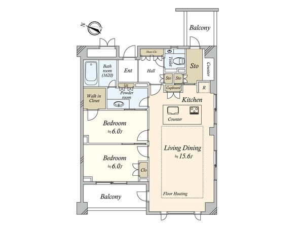 アクシア上用賀 間取図(平面図)