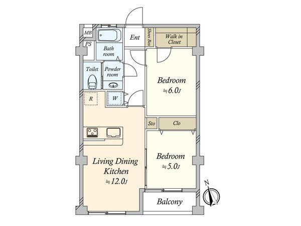 用賀コーポラス 間取図(平面図) 間取図(平面図)