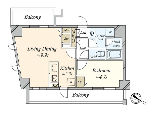 日神デュオステージ祖師ヶ谷大蔵 間取図(平面図) 日神デュオステージ祖師ヶ谷大蔵 間取図(平面図)