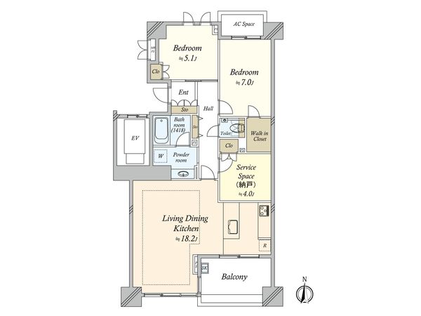 ライオンズスクエア用賀 間取図(平面図) ライオンズスクエア用賀 間取図(平面図)