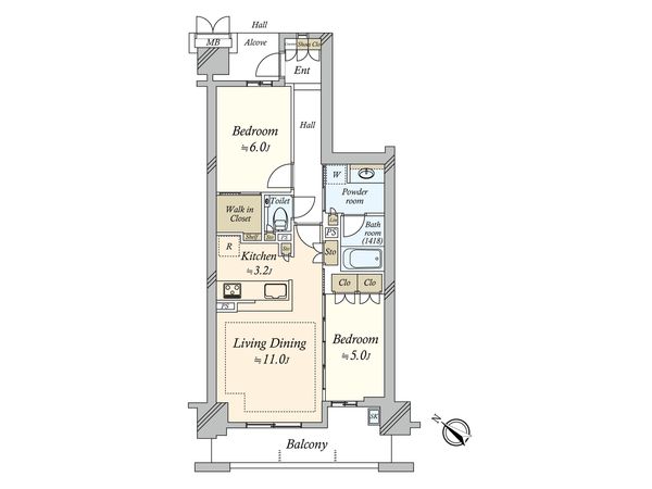 ジオ上野毛 間取図(平面図) ジオ上野毛 間取図(平面図)