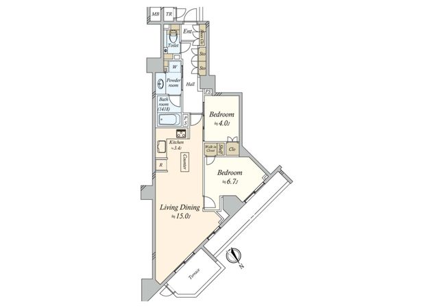パークホームズ用賀三丁目 間取図(平面図)