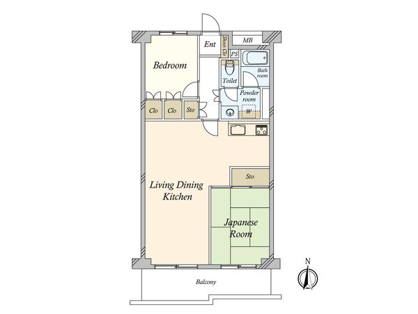 パシフィック馬事公苑前 1号棟 間取図(平面図)