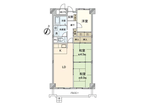 三井馬事公苑南ハイツ 間取図(平面図)