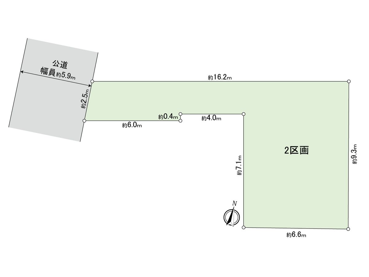 世田谷区桜1丁目建築条件付き土地 2区画 区画図 区画図