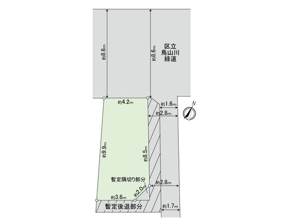 太子堂2丁目土地 区画図
