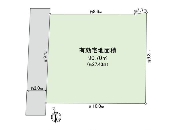 若林1丁目土地 区画図 若林1丁目土地 区画図