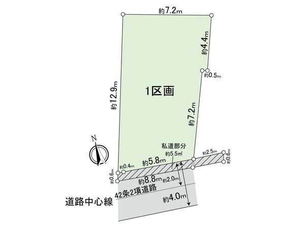 若林5丁目 土地 1区画 区画図 若林5丁目 土地 1区画 区画図