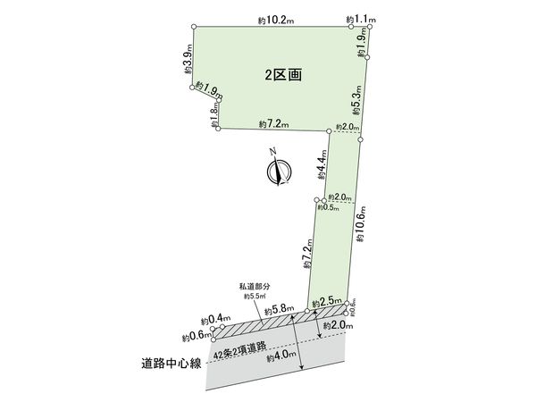 若林5丁目 土地 2区画 区画図 若林5丁目 土地 2区画 区画図