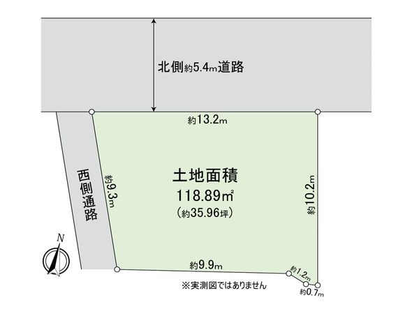 若林2丁目土地 区画図