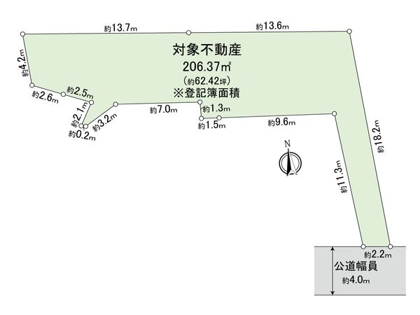 目黒区上目黒4丁目 土地 区画図 目黒区上目黒4丁目 土地 区画図