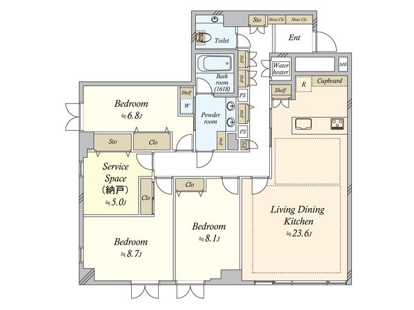 イースタンホームズ若林 間取図(平面図)