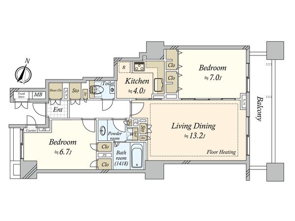 グランドメゾン三軒茶屋の杜 間取図(平面図)