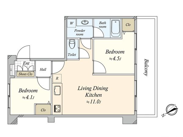 ニューウェルハイツ第1三軒茶屋 間取図(平面図) 間取図(平面図)