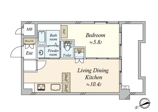 パラスト上目黒 間取図(平面図)