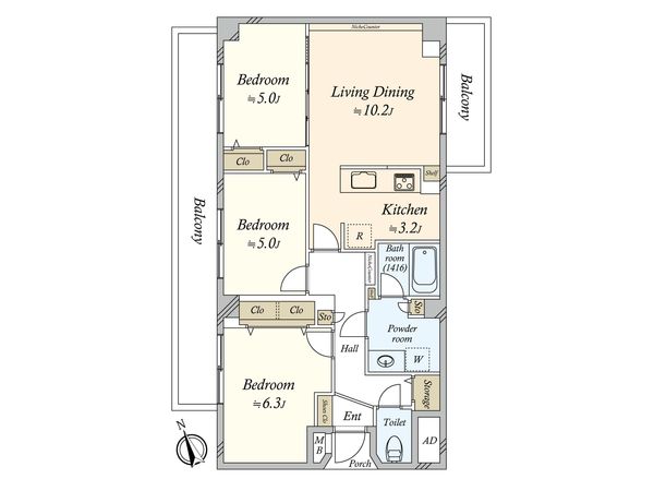 駒沢不二ロイヤルハイツ 間取図(平面図) 駒沢不二ロイヤルハイツ 間取図(平面図)