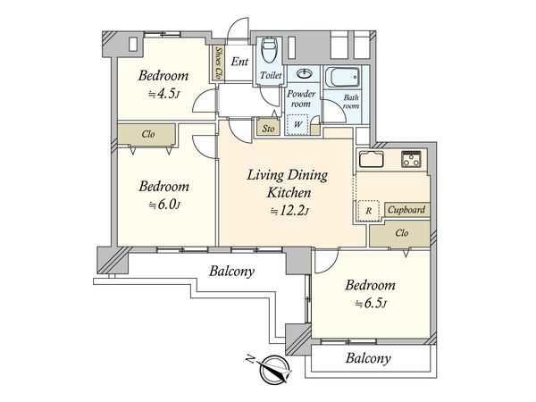 藤和シティホームズ世田谷下馬 間取図(平面図)