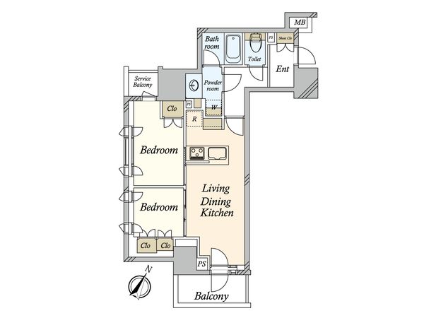 ドレッセ目黒大橋プレヴィ 間取図(平面図)