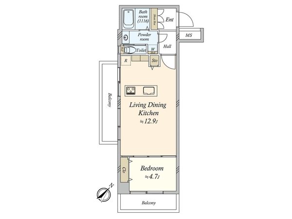チサンマンション三軒茶屋第2 間取図(平面図)