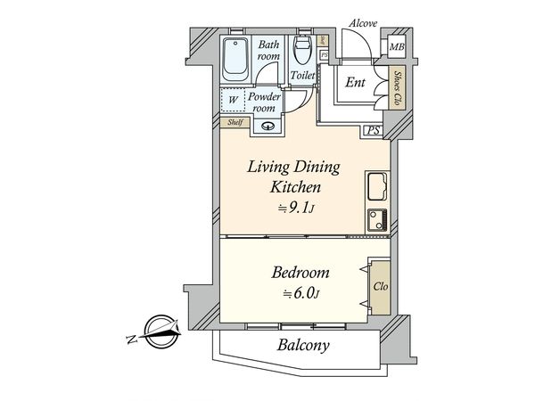 グランドパーク池尻大橋 間取図(平面図)