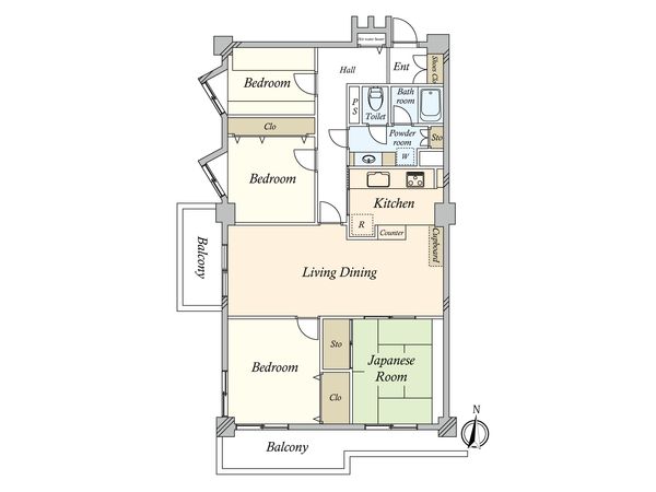ディックピア用賀 間取図(平面図) 間取図(平面図)