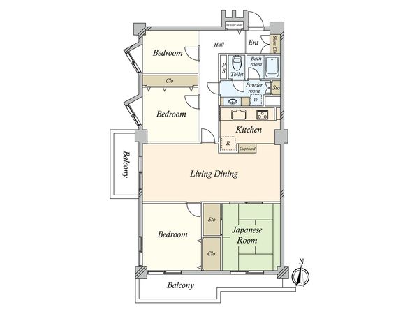 ディックピア用賀 間取図(平面図) ディックピア用賀 間取図(平面図)