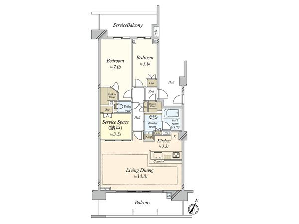クラッシィハウス世田谷公園 間取図(平面図) クラッシィハウス世田谷公園 間取図(平面図)