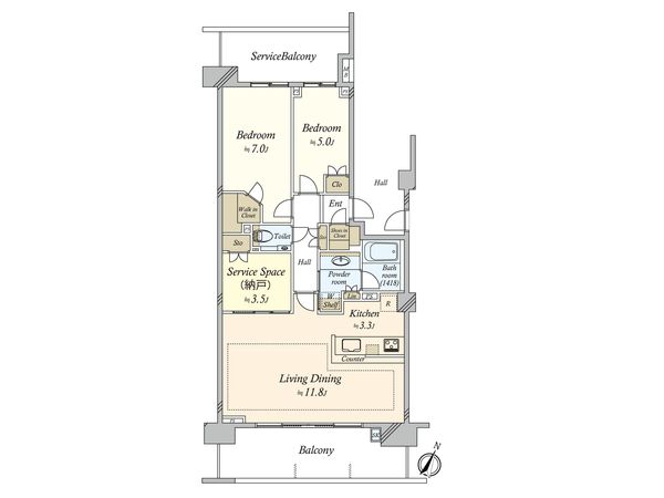 クラッシィハウス世田谷公園 間取図(平面図)