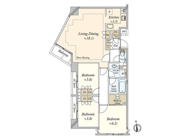グランドメゾン三軒茶屋プレイス 間取図(平面図) 間取図(平面図)