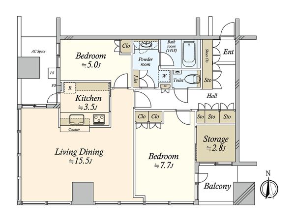 東京タイムズタワー 間取図(平面図)