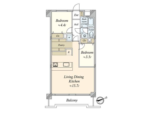 中銀第2世田谷マンシオン 間取図(平面図)