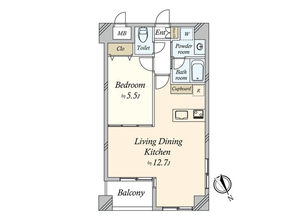 パレ・ソレイユ世田谷二丁目 間取図(平面図)