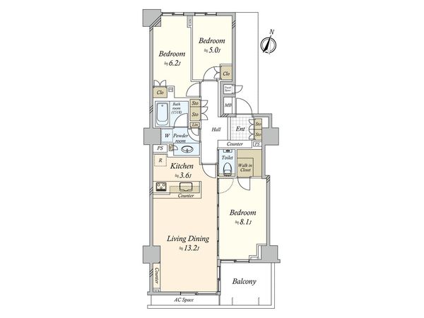 グランドメゾン三軒茶屋の杜 間取図(平面図) グランドメゾン三軒茶屋の杜 間取図(平面図)