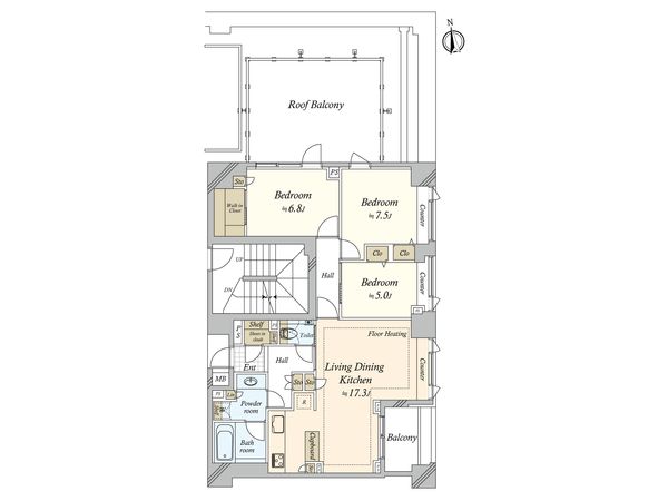 グランドメゾン三軒茶屋プレイス 間取図(平面図)