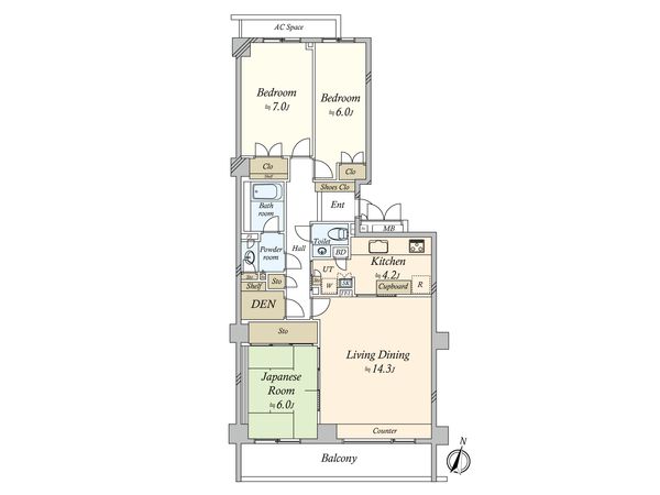 三軒茶屋パーク・マンション 間取図(平面図) 三軒茶屋パーク・マンション 間取図(平面図)