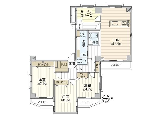 メイゾンアサヒ 間取図(平面図) メイゾンアサヒ 間取図(平面図)