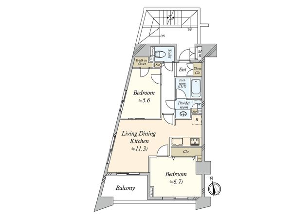 プラティーク三軒茶屋 間取図(平面図)